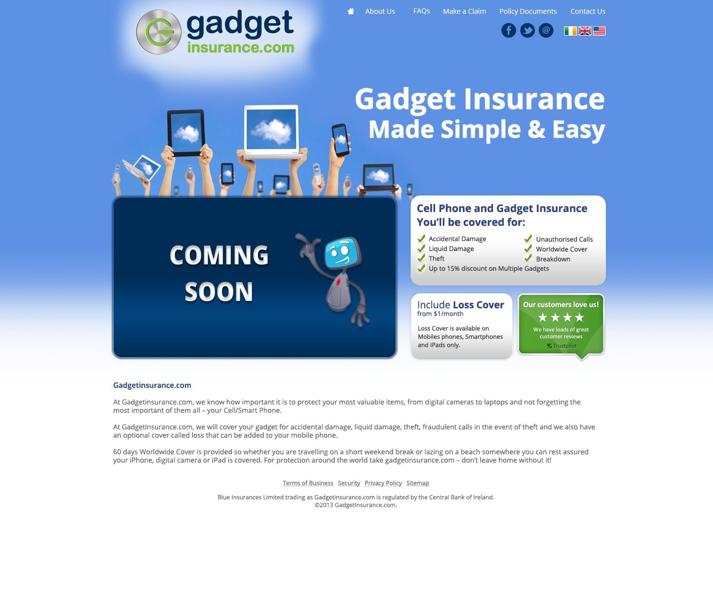 Coming soon Gadgetinsurance.com US